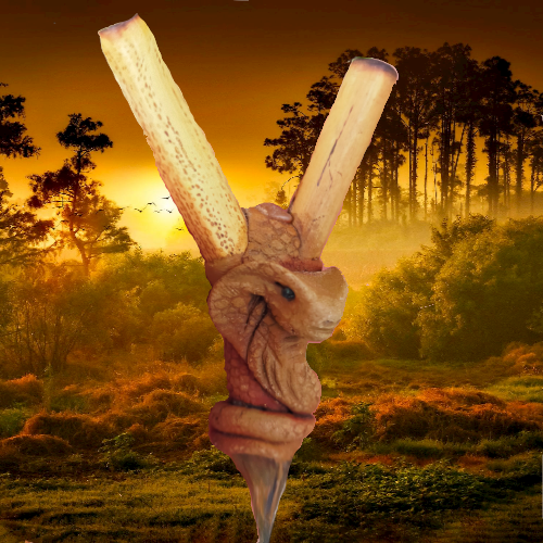 Kuripe Bambus Totem COBRA Amulett mit starken Steinen