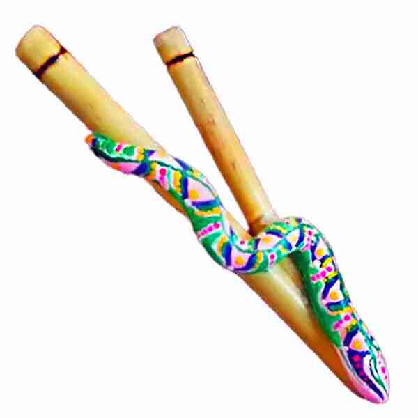 Kuripe Big Schlange - Primordiale Mixcolor in Bamboo